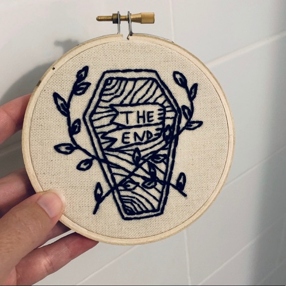Other - Halloween decor 💀 embroidered coffin ⚰️